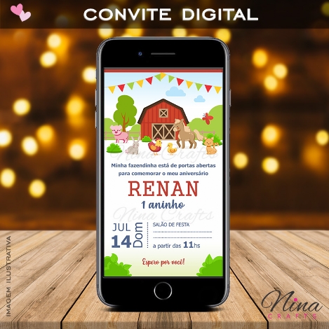 Convite Digital Fazendinha