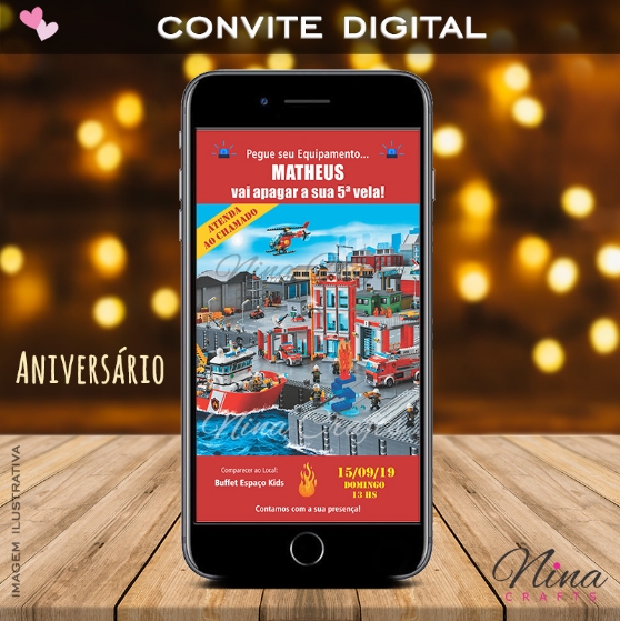 Aniversário Lego Bombeiro